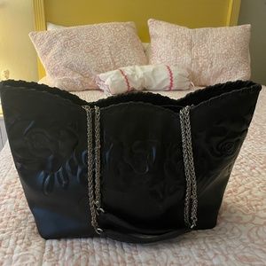 Anne Fontaine Leather Flower Tote